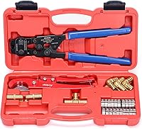 Vista 11 de iCRIMP Herramienta de trinquete PEX con función de extracción para abrazaderas de acero inoxidable de 3/8 a 1 pulgada con 20 abrazaderas PEX de 1/2