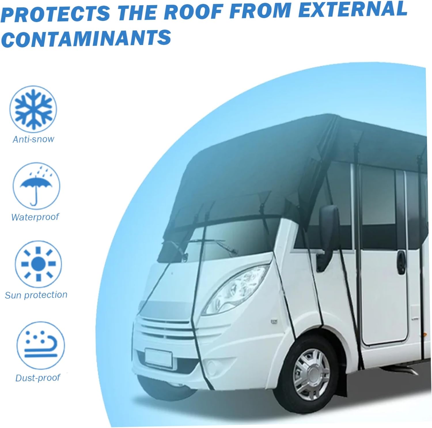 Travel Trailer Cover 24x9.8 Ft RV Cover Waterproof Anti-UV Trailer Cover 210D Oxford Cloth Cover for Travel Trailer with Adjustable Straps Foldable Motorhome Cover for All Season