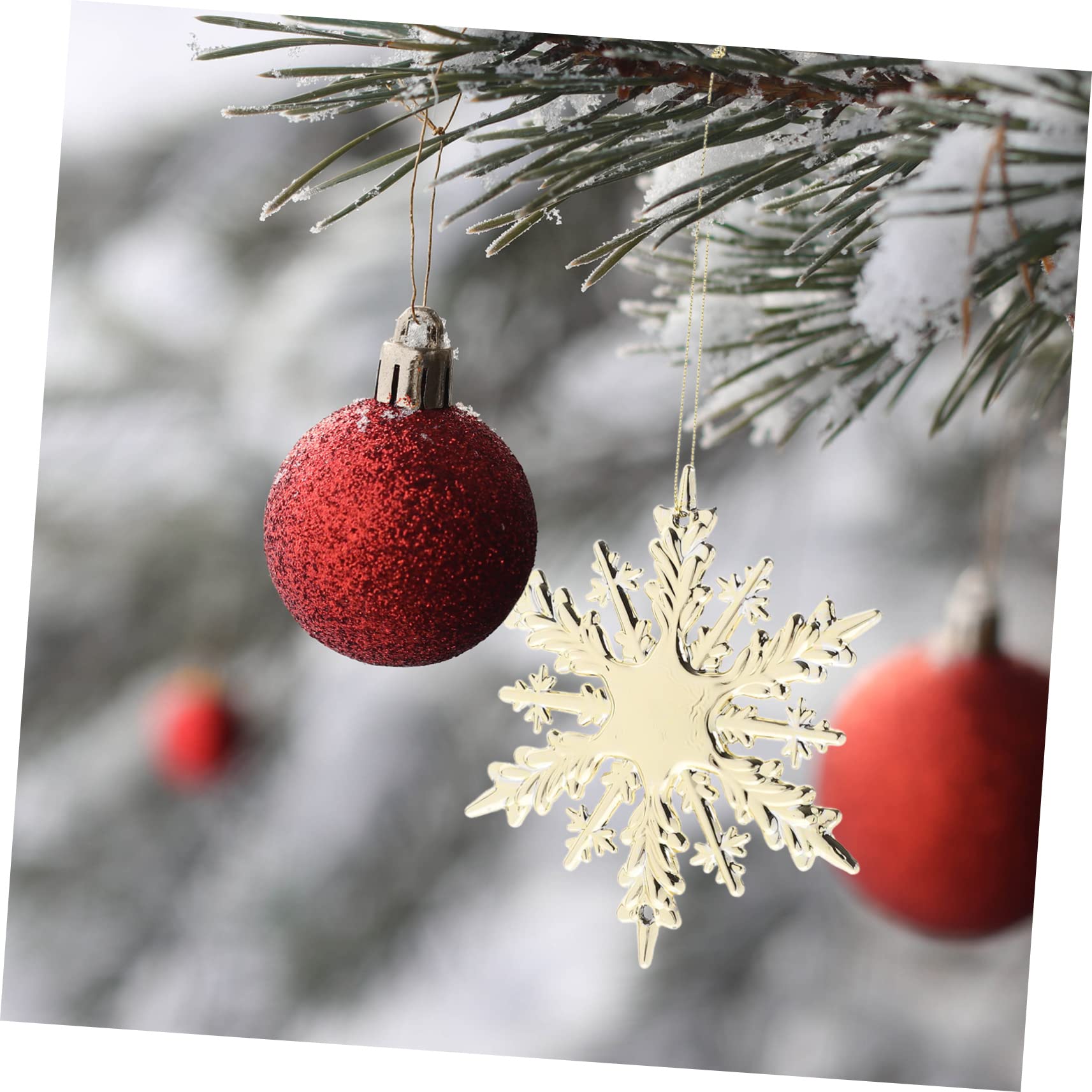 Cabilock Piezas Colgante De De Nieve De Navidad Adornos para Arboles De Navidad Guirnalda De Copos De Nieve Adorno Colgante De De Nieve Adornos De Navidad El Plastico