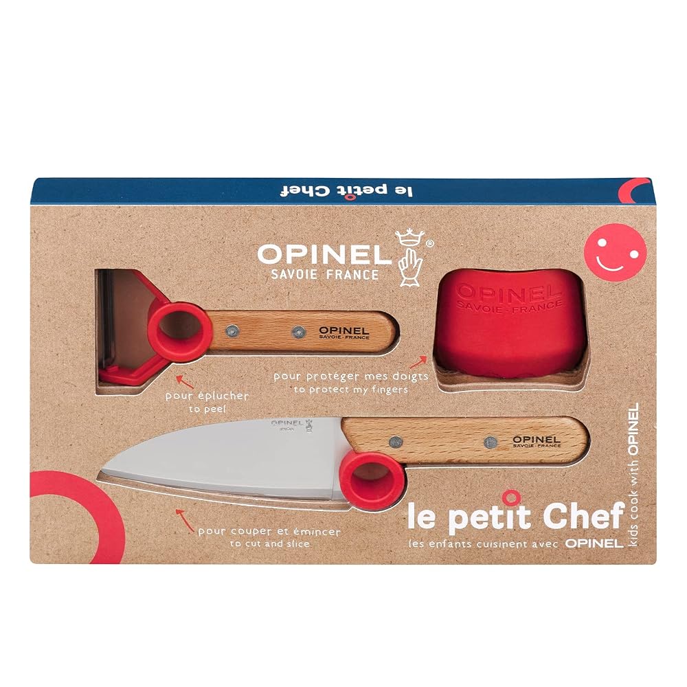 Opinel - Coffret de Cuisine pour Enfant Le Petit Chef - Couteau, Épluc