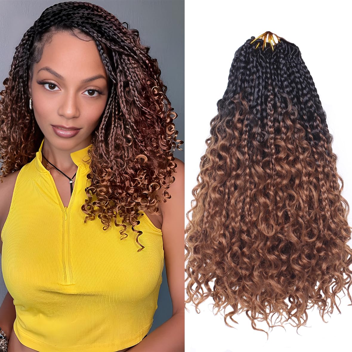 Amazon.com : Beverlee Boho 8 Pack Goddess Box Braids 14 Inch