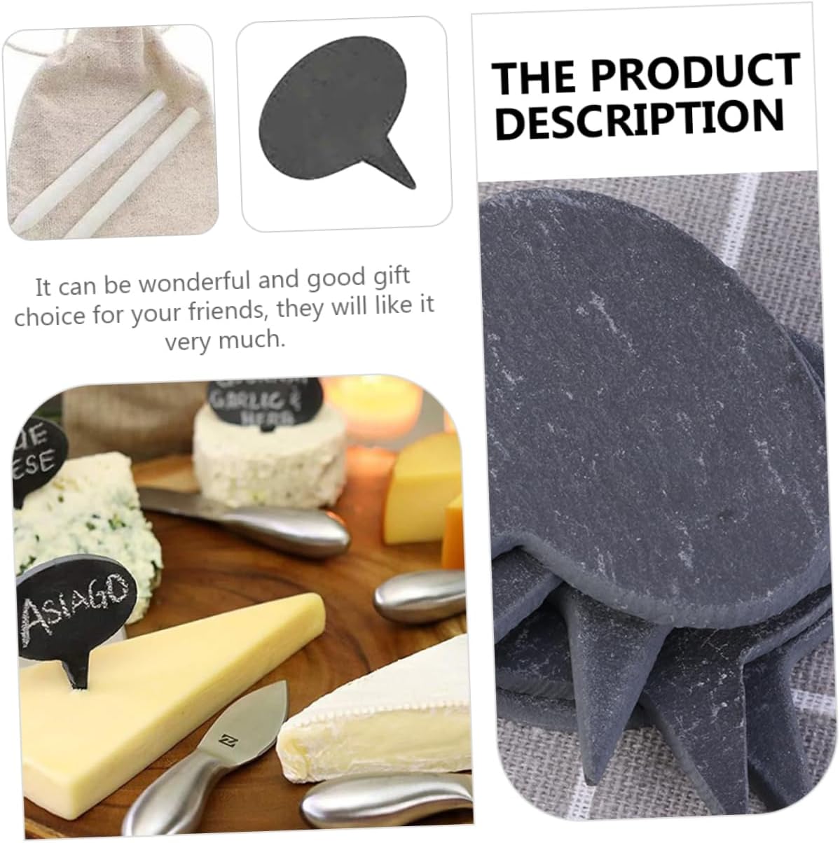 Ciieeo 2sets Quality Cheese Toppers Cake Topper Decorations Custom Cheese Inserts