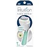 Schick Intuition Sensitive Care 4-Blade Pivoting Razor, Silver, Modern Style, Womens Sensitive Skin, 1 Count
