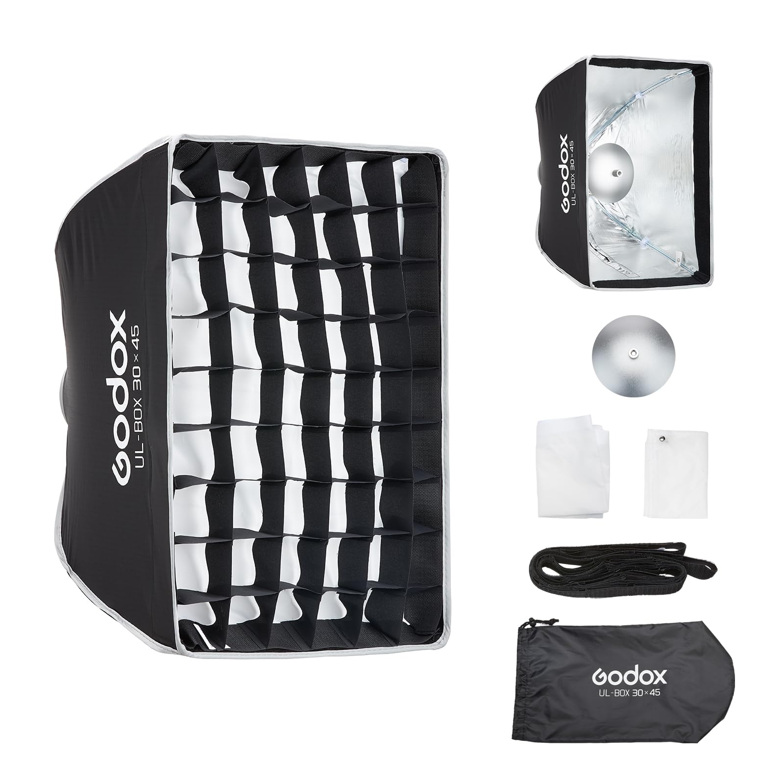 Godox UL-Box 30x45 centimetri / 12x18 pollici Ombrello Softbox a rilascio rapido - Softbox rettangolare compatto con diffusori e configurazione rapida, compatibile con il supporto Bowens