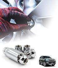 Wheel Lock Nuts,alloy lock nuts,M14x1.5 for all New Scorpio N, Anti-Theft Lug Nuts and car wheel security secure (M14x1.5, Chrome) (Scorpio N)