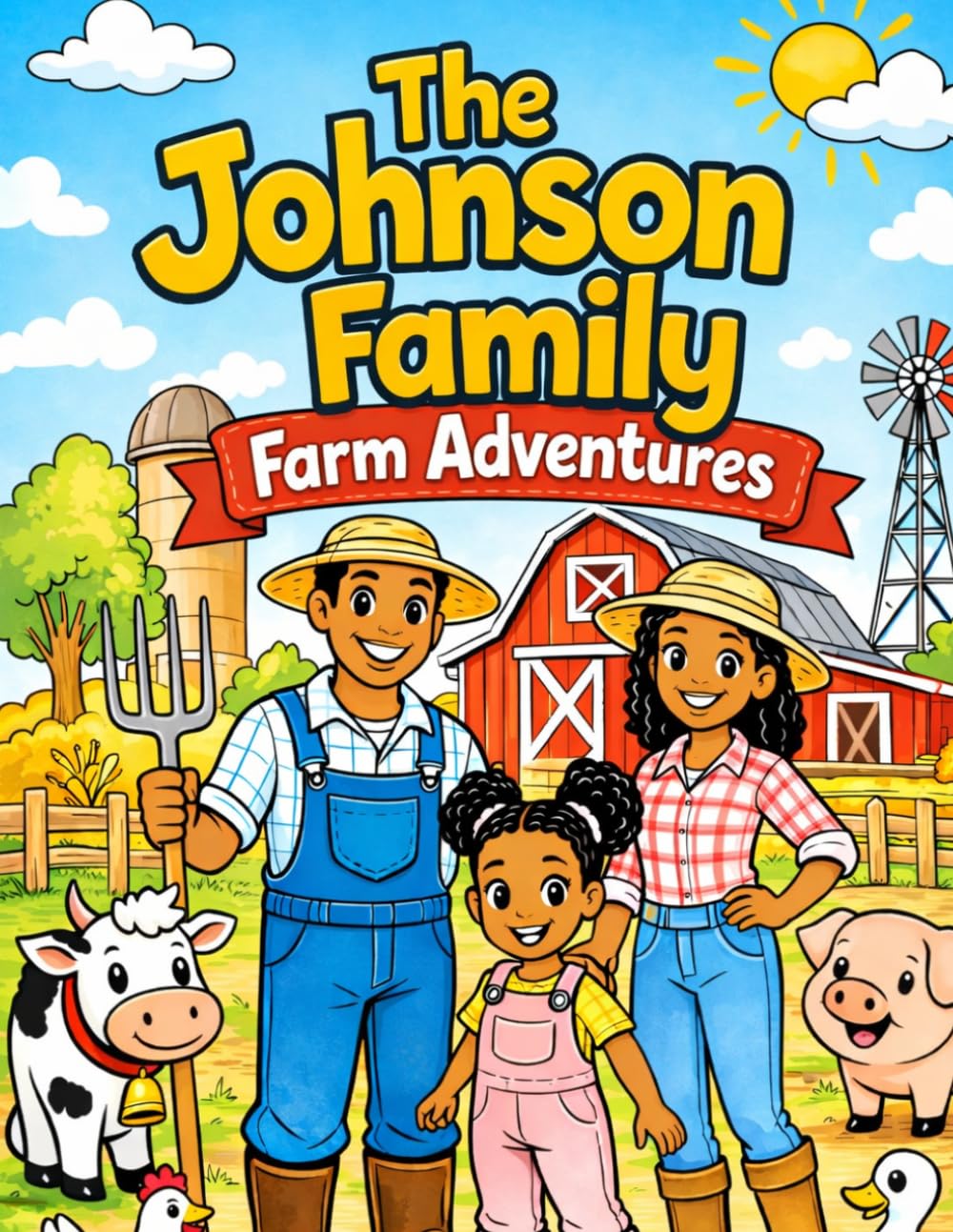 The Johnson Family: Farm Adventures: A Fun Farm Coloring Book for Kids (The Johnson Family Adventure Series)
