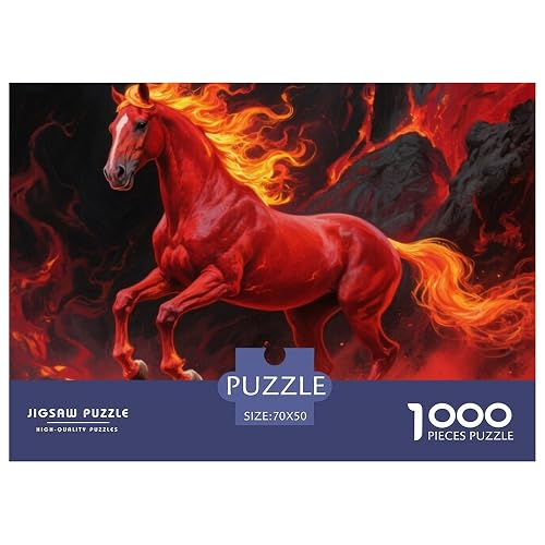Caballo 1000 Piezas Puzzle animaleses para Toda La Familia Alta Definición Juego Educativo Colección…