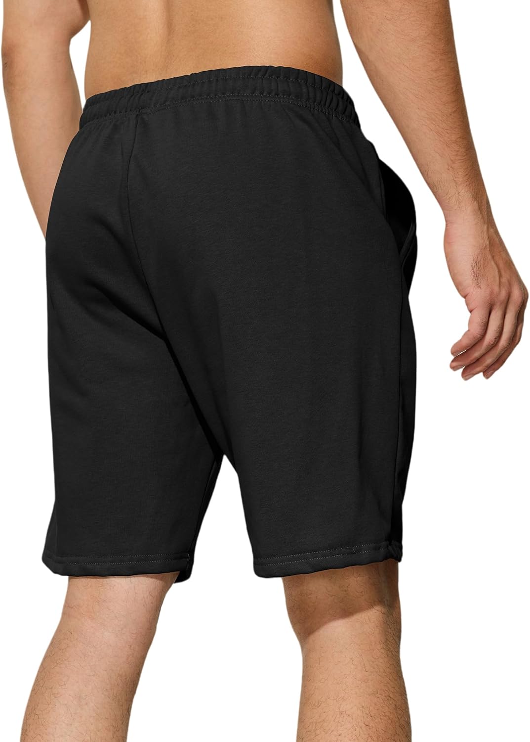Men's Sweat Shorts 7 Inch Inseam Cotton Summer Beach Shorts Elastic Waist Casual Workout Athletic Shorts - Image 4