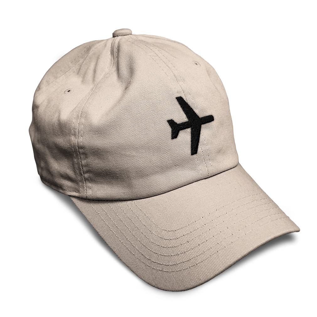 Custom Soft Baseball Cap Airplane Mode Embroidery Travel Twill Cotton Dad Hats for Men & Women