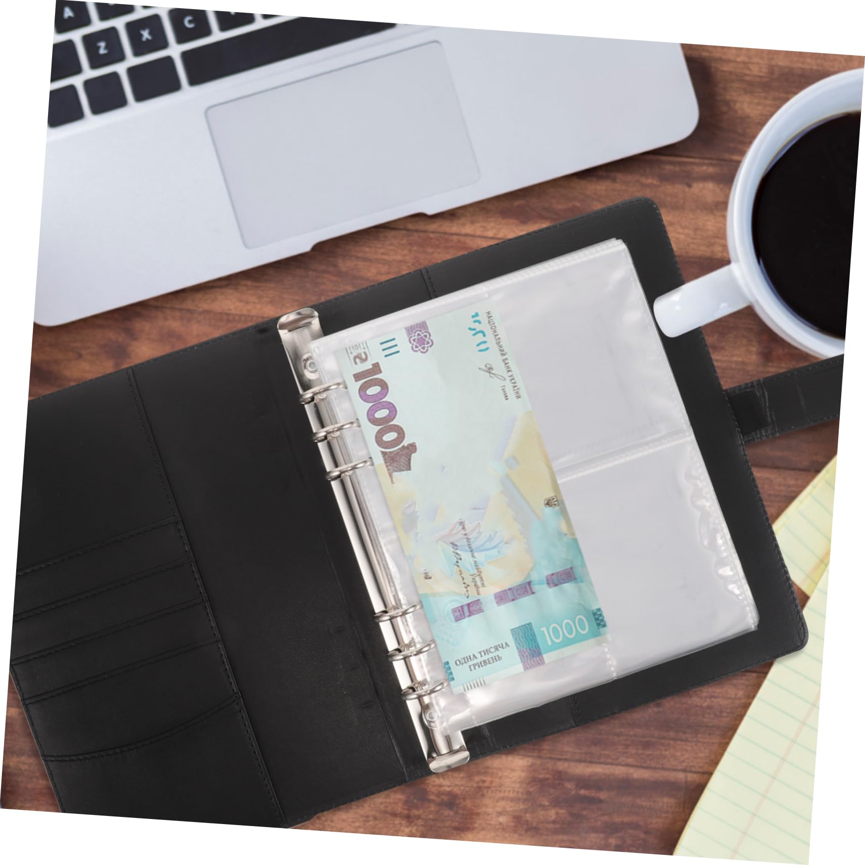 OSALADI 4sets Raccoglitore Denaro Per Raccoglitori Budget Mobili Con Buste Trasparenti Organizzatore Per Risparmiare Contanti e Tenere Traccia Obiettivi Finanziari