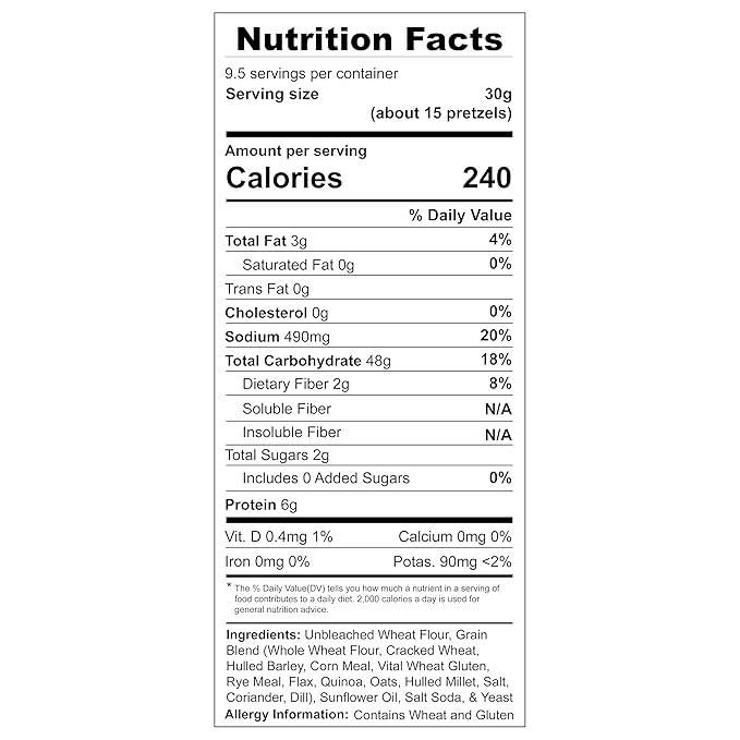Pretzels Unique Snacks Original Splits, Horneados, Kosher, Sin Sabor Artificial, Paquete de 24 miniatura 3