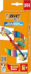 BIC, Lápis de Cor Bicolor + 1 Apontador, 12 Unidades