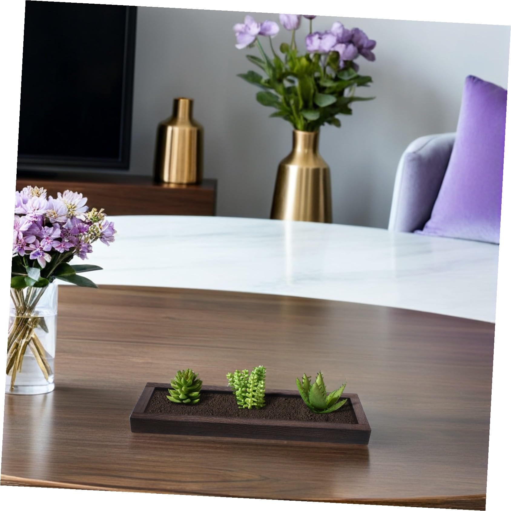 Bandeja de Madera Rústica Alargada para Velas Portavelas Artesanal para Decoración Hogar Estilo Farmhouse para Mesa Centro Tocador y Baño