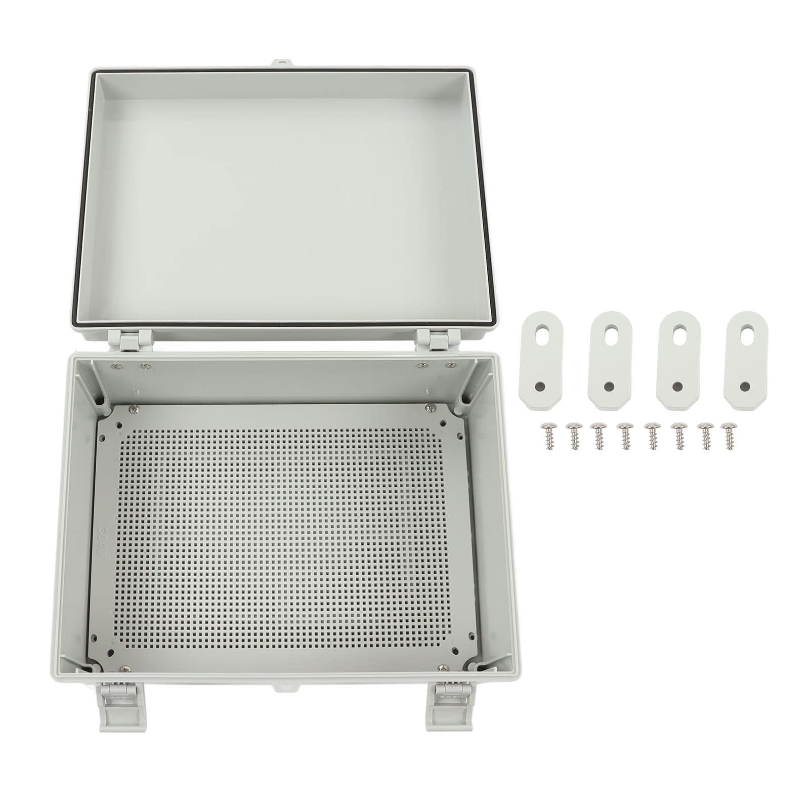 Junction Box impermeabile IP67 cardini elettriche, scatola elettrica per giardino Abs grigio 15,7 x 11,8 x 6,7 pollici