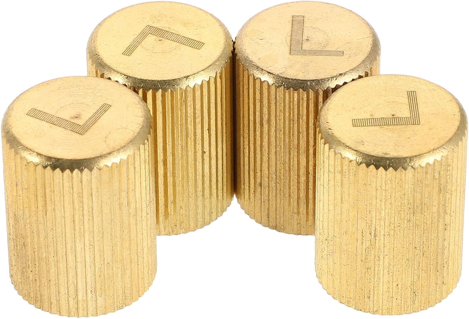 4pcs Car Ac Charging Port Valve Caps Copper Leakproof Dustproof Low-Pressure Air Conditioning System Dust Covers for Vehicle Repair and Car Conditioner Repairs