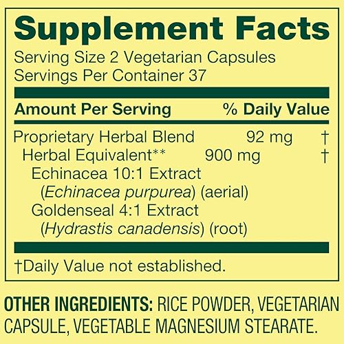 Miniatura 4 de SCHMIDT EMPIRE Spring Valley - Suplemento dietético de mezcla de sello de oro de equinácea, 900 mg, 75 cápsulas vegetarianas + 1 protector de