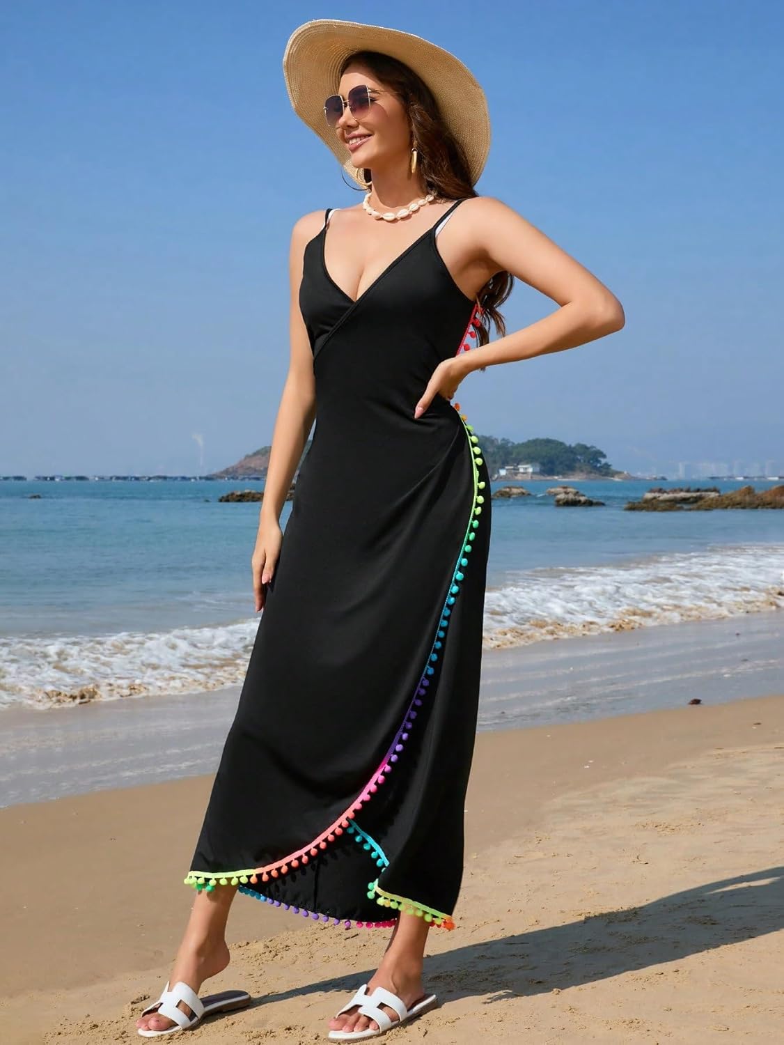 Women Swimsuit Cover Up Summer Outfits Beachwear Smock Cover-Up
