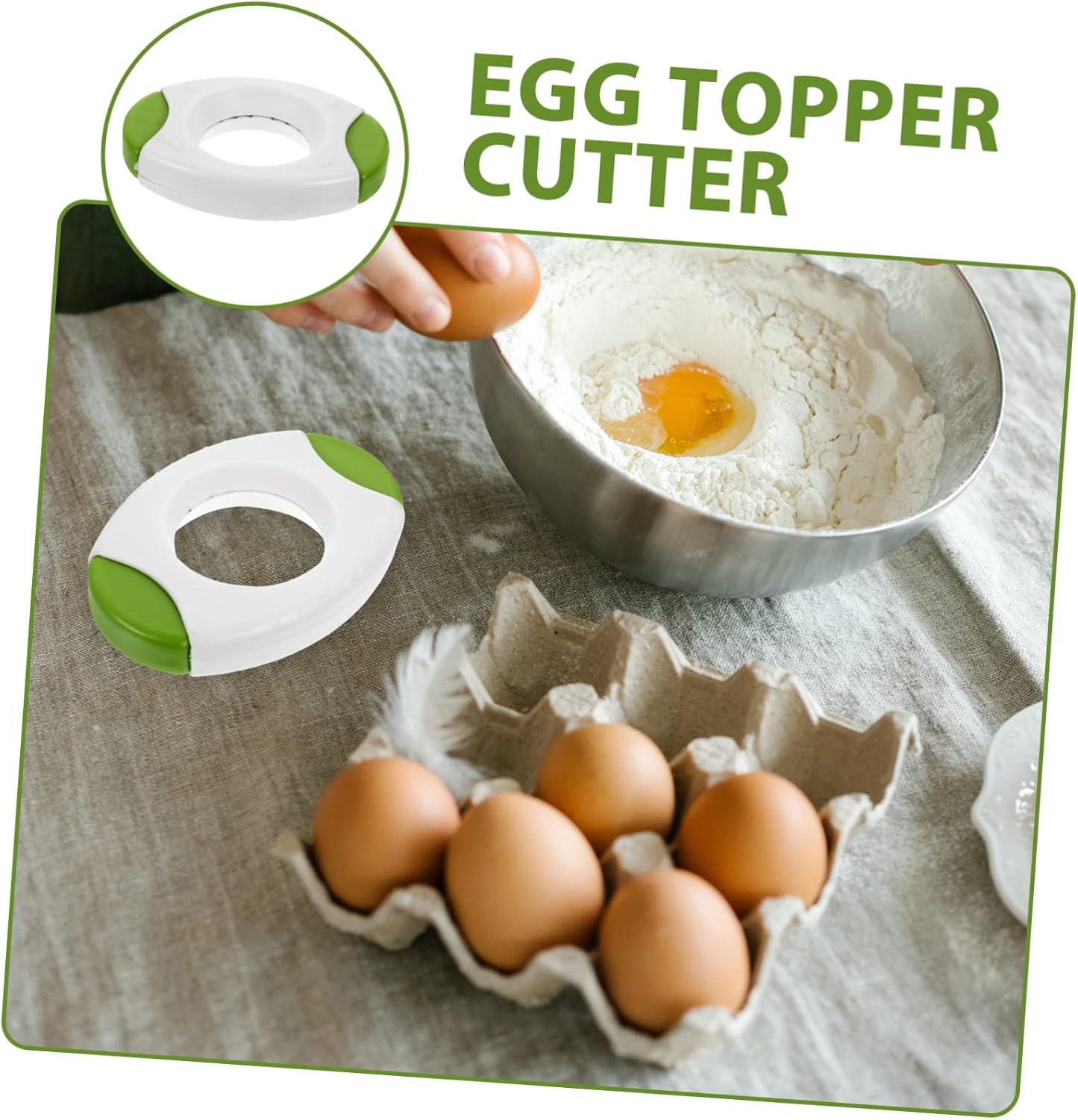 Ipetboom 2pcs Egg Topper Cutter Eggshell Opener Tool for Kitchen Multi Functional Eggshell Remover and Separator Fits to Eggs Resistant Design Easy to Clean Dishwasher Safe