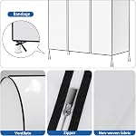 Zilink 50" Garment Rack Cover - Dustproof Breathable Clothes Protector with 2 Durable Zippers, Garment bags for Garment Racks & Clothing Storage,White,(Rack Not Included)