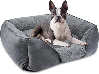AIPERRO Dog Bed for Large Medium Small Dogs Machine Washable Rectangle Dog Bed Orthopedic Calming Dog Sofa Bed Soft Sleepi...