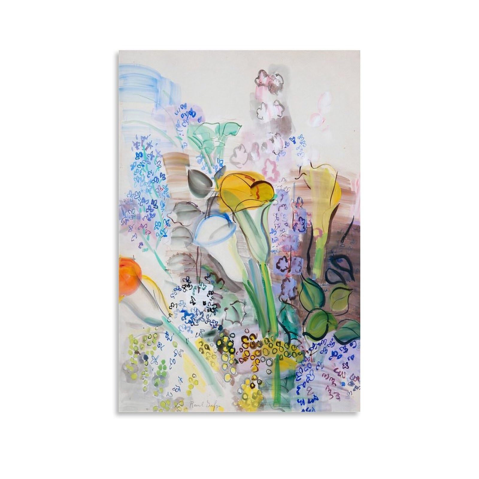 Amazon.co.jp: Raoul Dufyラウル・デュフィ絵画作品（花束）印刷された