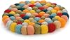 Cilio Fair Trade Certified 100% Virgin Sheep Wool Trivet Made in Nepal, 8 Round, Multi-Color