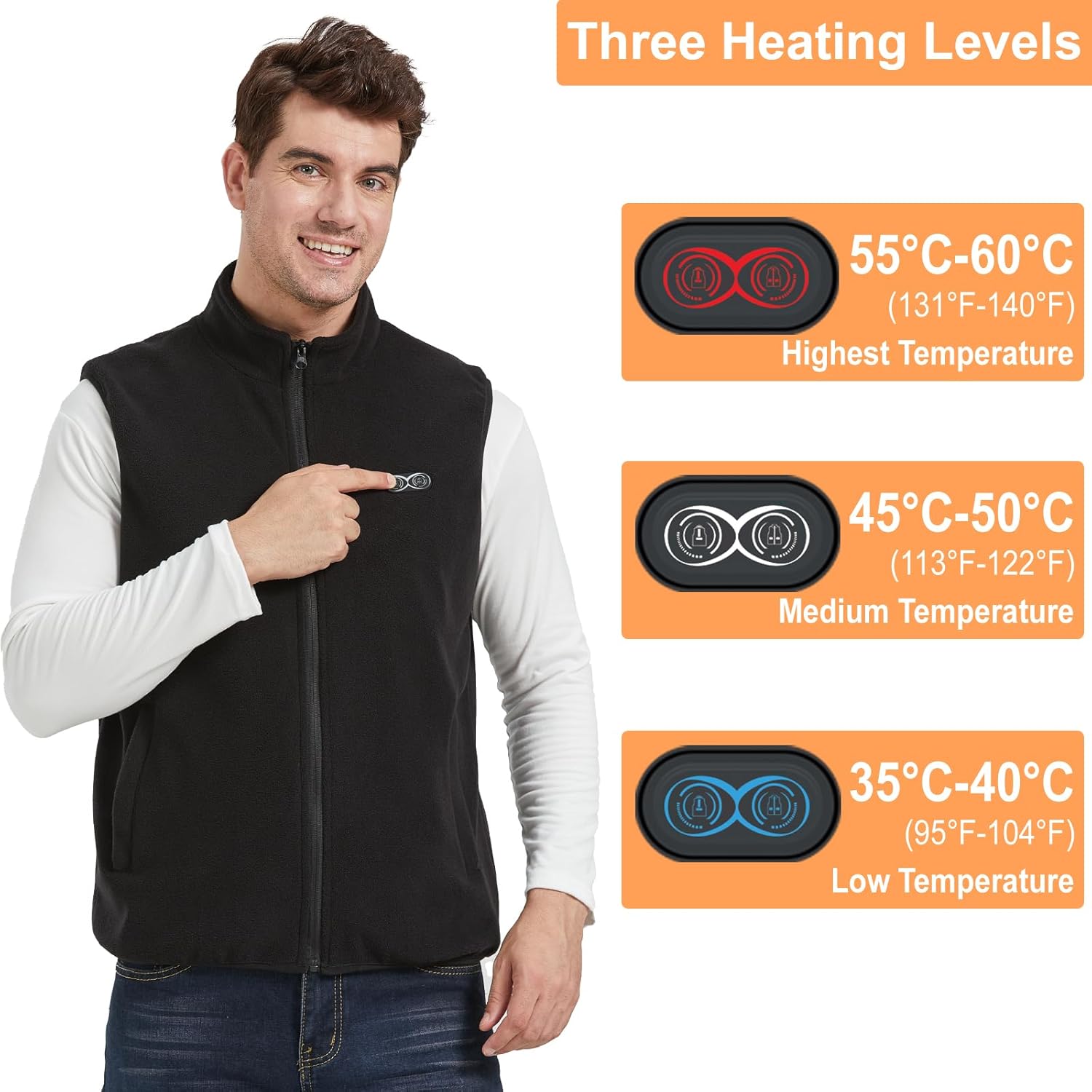 Ejoy Heated Vest - Polar Heated Fleece Vest For Men and Women no include battery - Image 5