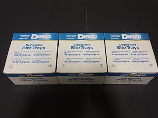 Dental Bite Registration Disposable Impression Trays (3 boxes) (ANTERIOR TRAY (105 pcs), BT-1001)