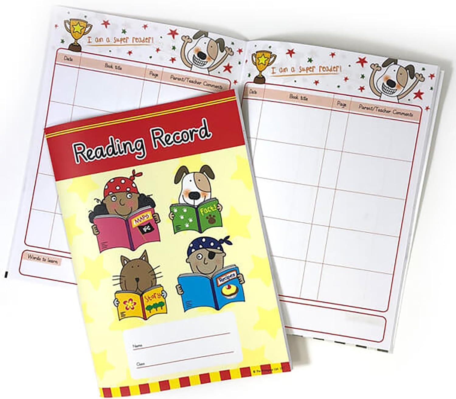 2 Pedagogs Reading Record Book Comprehension Childrens Pupils School Diary Log Teachers A5 Primary Teaching Services