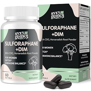 Sulforaphane Supplement from Broccoli Sprouts DIM and CDG Triple Blend Natural Enzyme Myrosinase for High Sulforaphane Broccoli Supplement