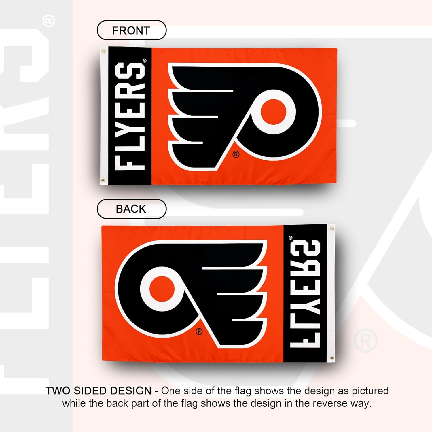 Desert Cactus Philadelphia Flyers Flag Philly NHL 100% Polyester Indoor Outdoor 3x5 feet National Hockey League Team Flags (Name Flag) - Image 2