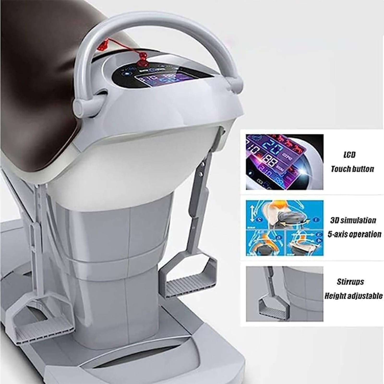 Simulador de equitación 3D para interiores, equipo de entrenamiento silencioso de cuerpo completo para gimnasio en casa, oficina y sala de estar, soporta 150 kg