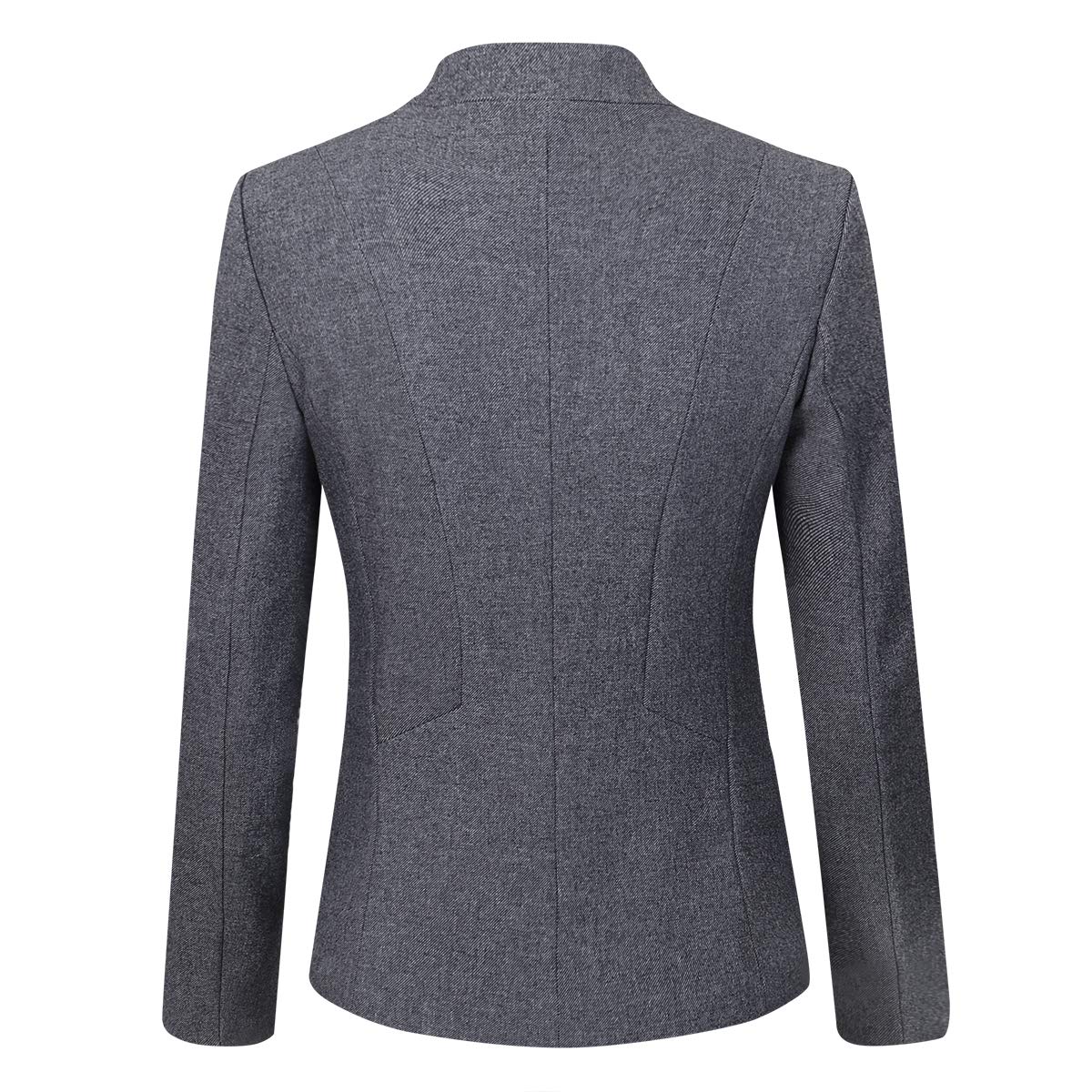 YYNUDA Conjunto de traje para mujer con falda/pantalón, ajustado, elegante atuendo para oficina Gris