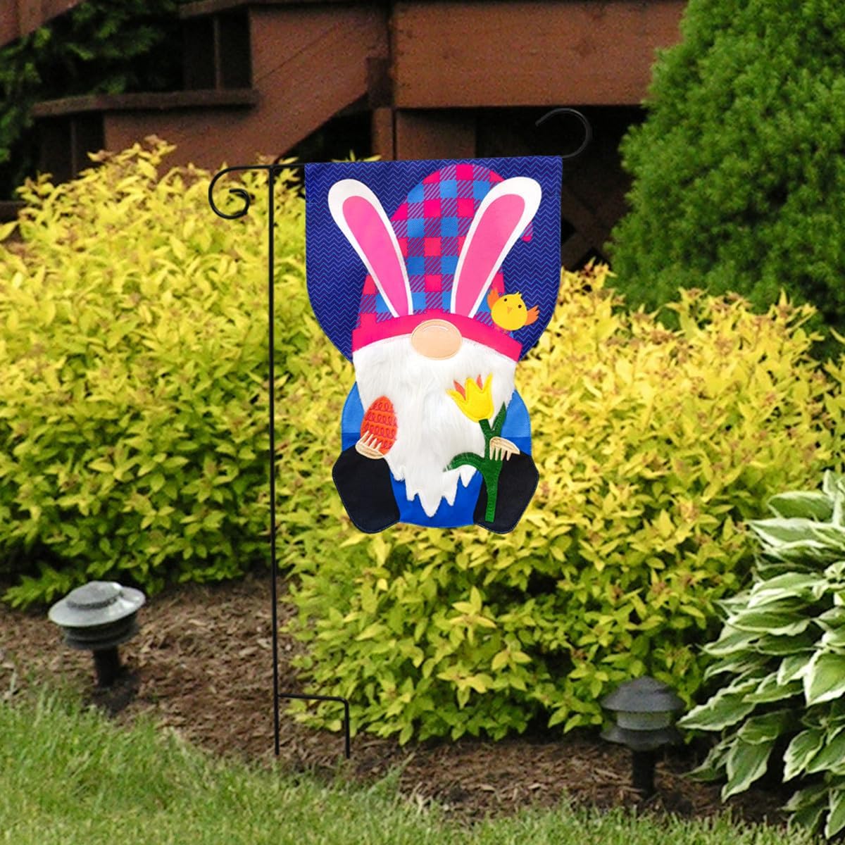 Easter Gnome Burlap Holiday Garden Flag Humor 12.5" x 18" Briarwood Lane
