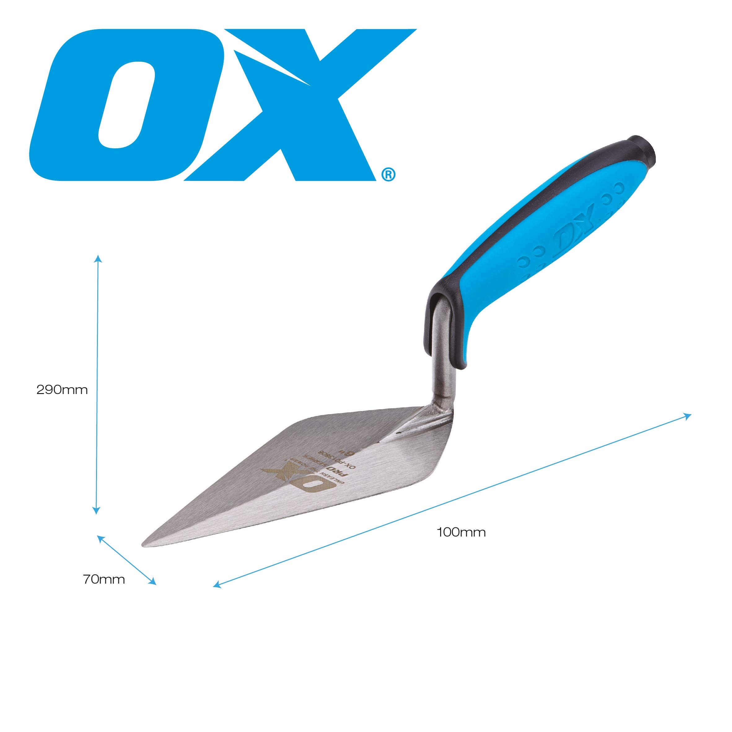 6 inch 152 mm Masonry Works Carbon Steel with DuraGrip Handle OX Pro