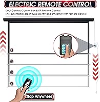 Vista 3 de Motorized Projector Screen - Indoor and Outdoor Movies Screen Electric Projector Screen W/Remote Control (120 inch)