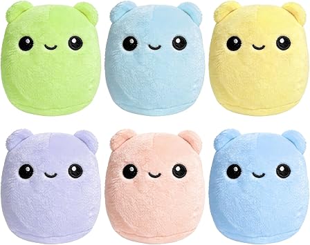 6pcs Cute Plush Toys Set Decorations Cute Mini Plush Toy Bulk ,Cute DecorationStuffed Animal Doll Trick or Treat Supplies,Christmas Party Favors Gift for Girls Boys