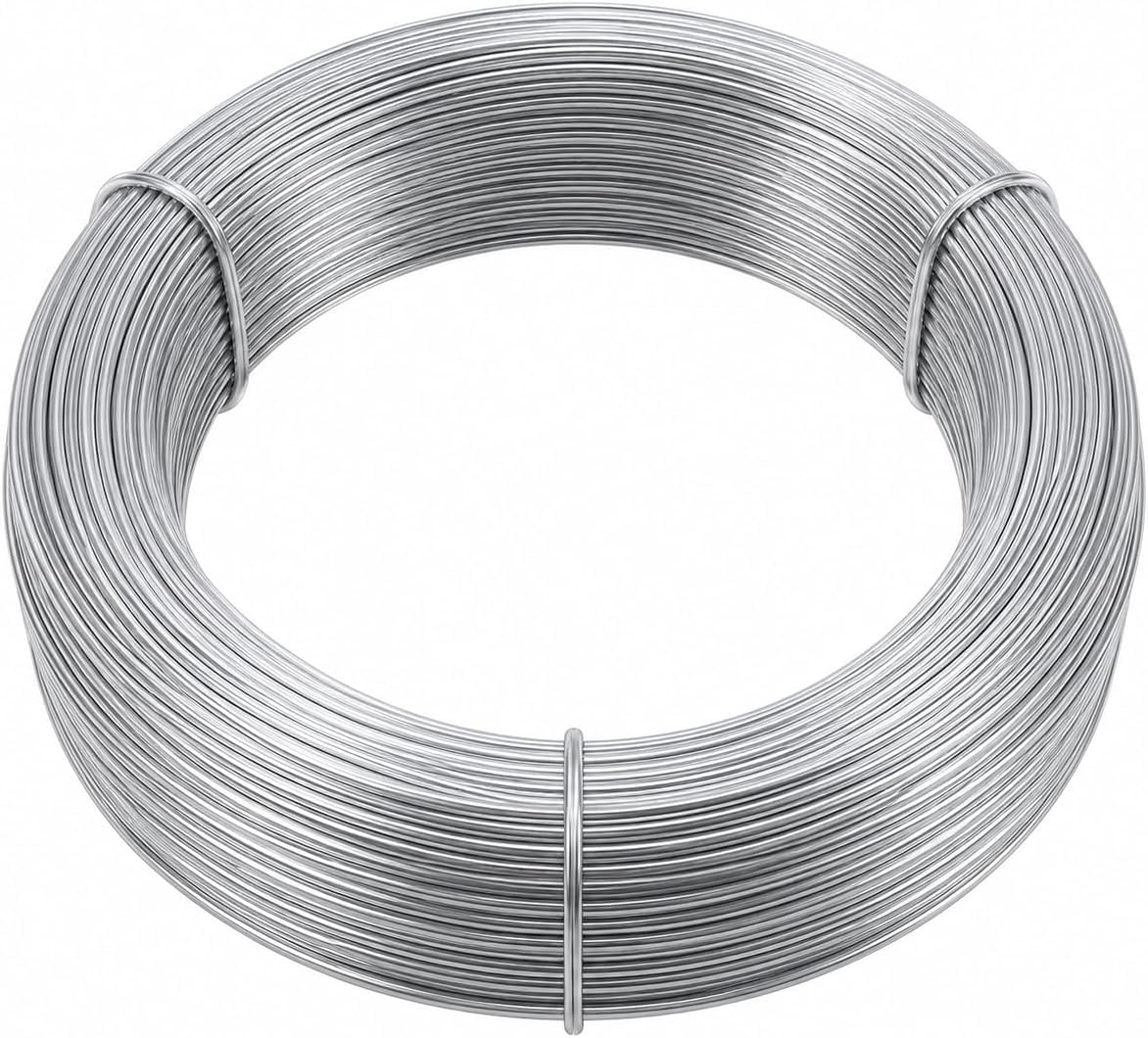 Floralcraft® Galvanised Steel Garden Wire 1mm x 160m – Strong Rust-Resistant Wire for Plant Support, Gardening, Floristry, Fencing & DIY Projects