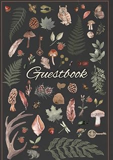 Guest Book for Vacation Rentals: 111 Pages for Airbnb, Vrbo, B&Bs, and Hotels | 7 by 10 inches, Glossy Black Cover with Woodsy Charm