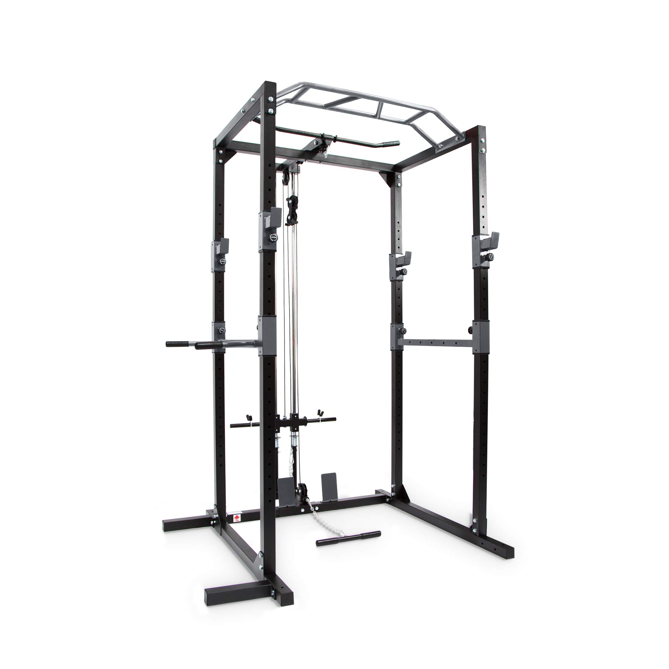 Ultrasport Power Rack, Eignung Zahnstang, multifunktionales Zahnstange für effektives Ganzkörpertraining, massiv Stahlkonstruktion, Perfekt für Anfänger und Profis, Homegym, Eignungturm, Schwarz/Grau