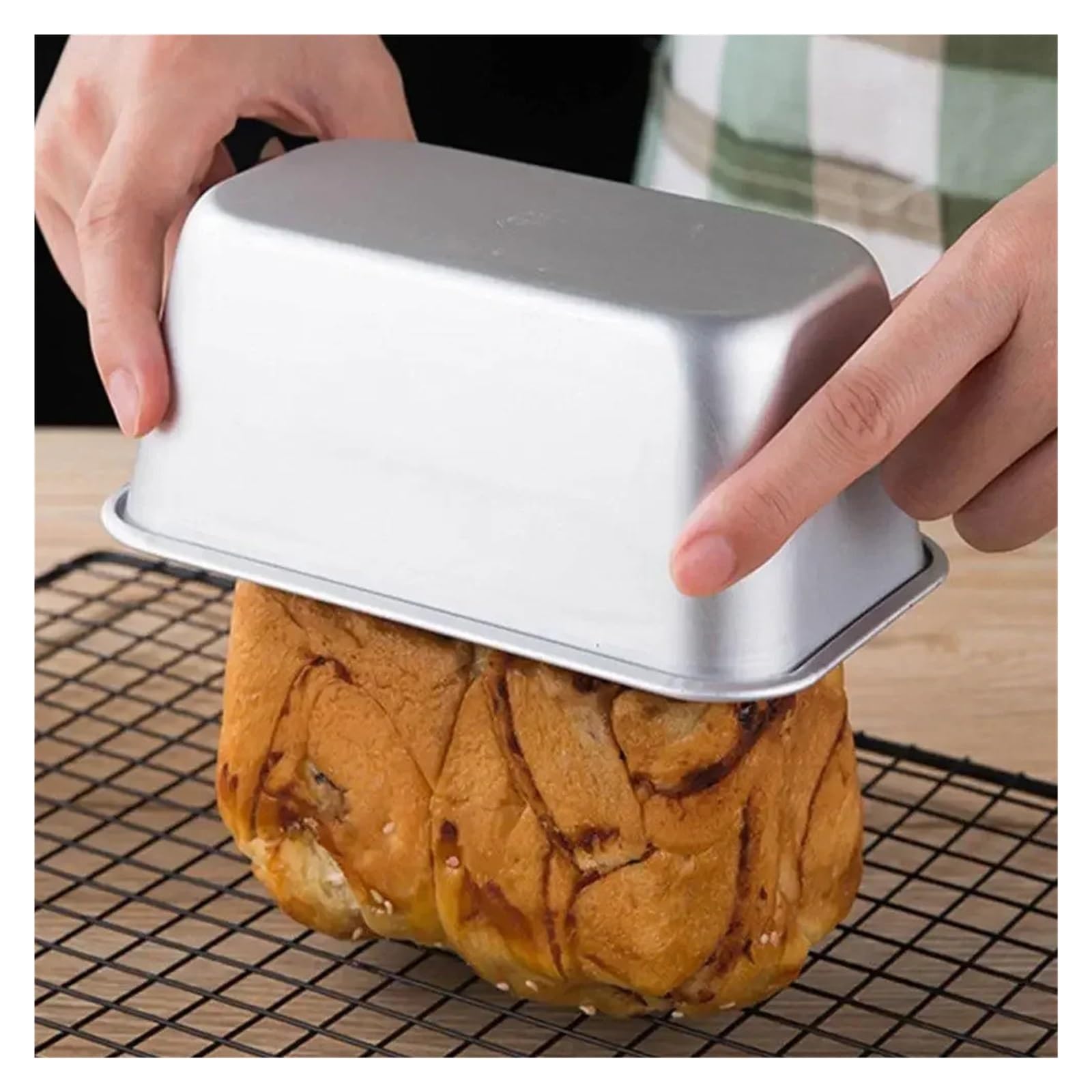 Genérico Molde rectangular for pan, de acero al carbono, antiadherente, for mini tostadas, bandeja for hornear pasteles, molde for pan, utensilios de cocina for hornear