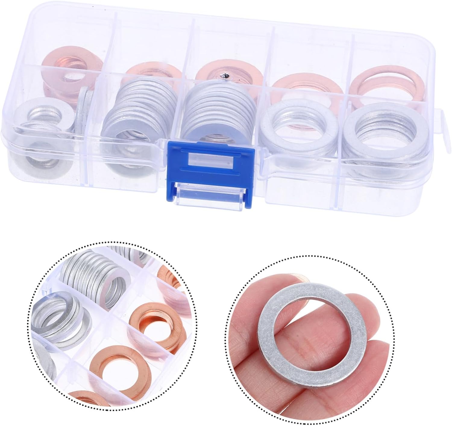 Aluminum Oil Drain Screw Washer Set Leakproof Gasket Replacement for Combination Gasket and Oil Plug Washer