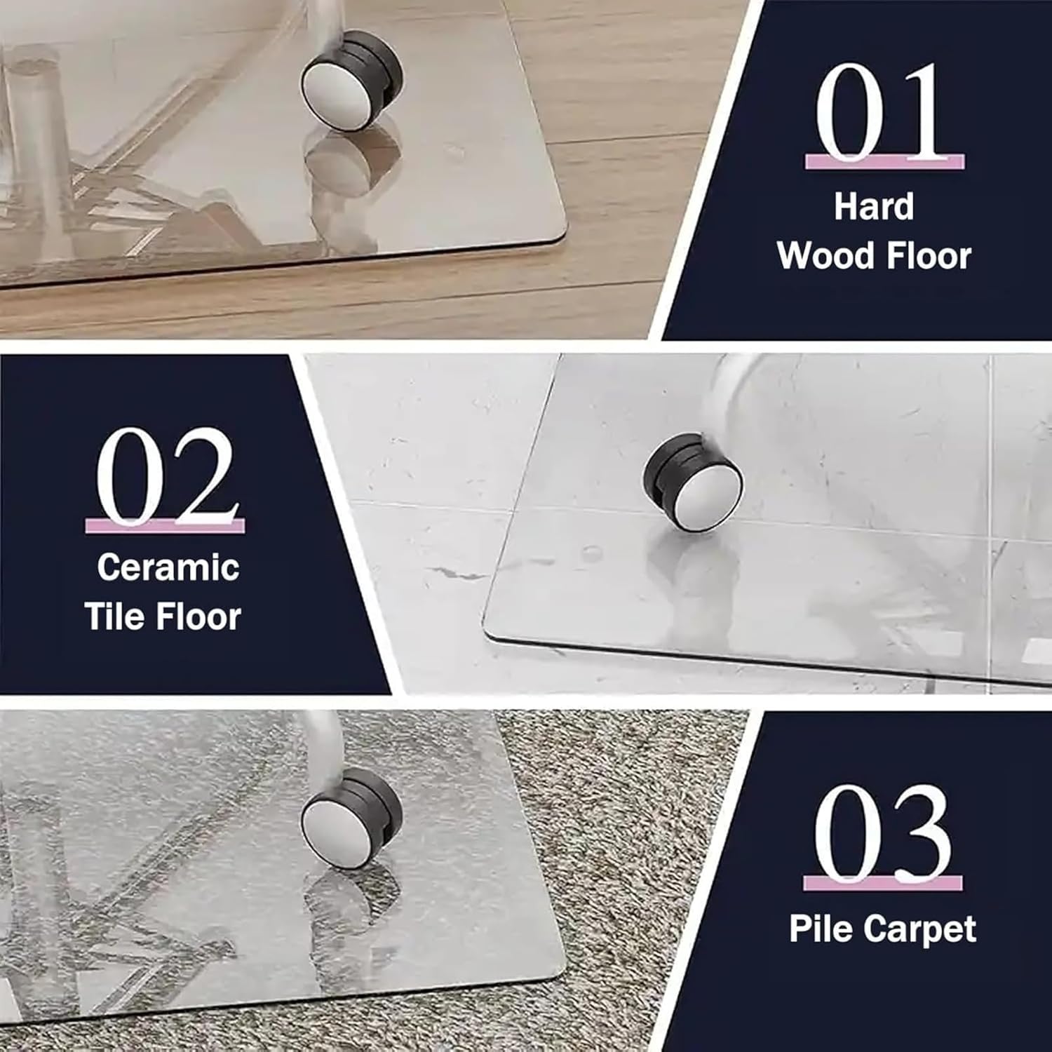 Clear Floor Protector Mat,Hardwood Floor Protector,Transparent Vinyl,Waterproof,Anti Slip,Wear Resistant,Easy to Cut,Flame Retardant,Noise Reduction,for Home,Office,Pets
