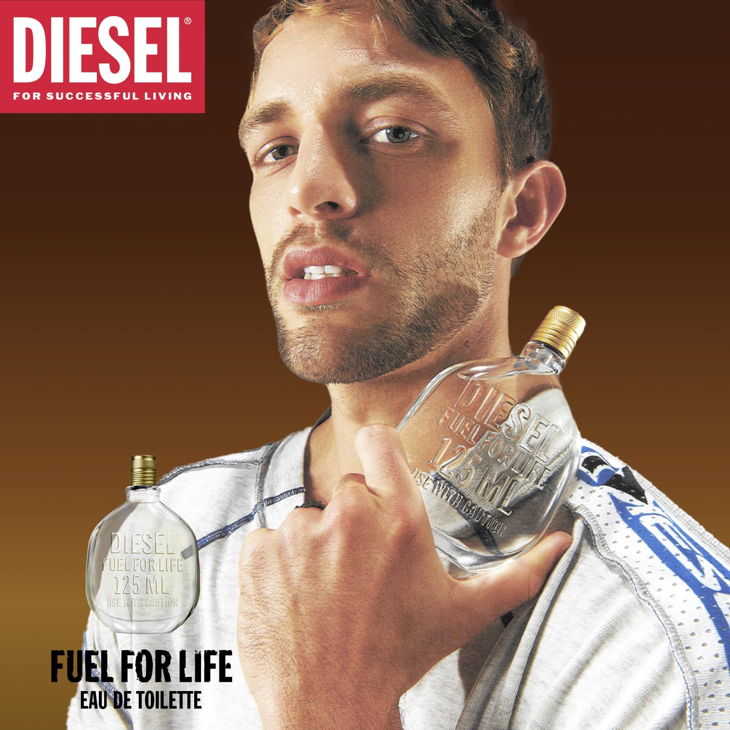Diesel Fuel For Life Parfüm Herren| Eau de Toilette| Männer Parfum| Parfume Men| Herrenparfum| Diesel Parfum Männer| Natural Spray| Frischer und holziger Duft| 125ml