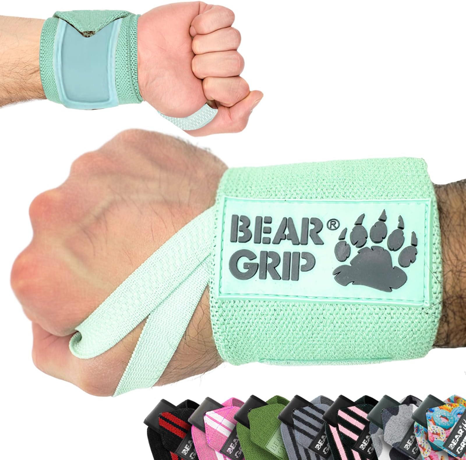 Weight Lifting Wrist Wraps Support – Gym Straps for Powerlifting, Bodybuilding, Fitness, Gym Training, Workout, Gymnastics, Calisthenics (Sold in Pairs)