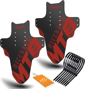 Mountain Bike Mudguard, Fits 20-29 Inch MTB, 2-Piece Set