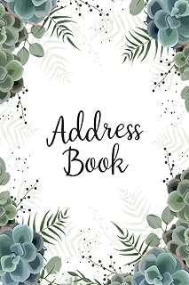 Address Book: Cute White Floral Address Book with Alphabetical Organizer, Names, Addresses, Birthday, Phone, Work, Email and Notes (Address Book 6x9 Size)