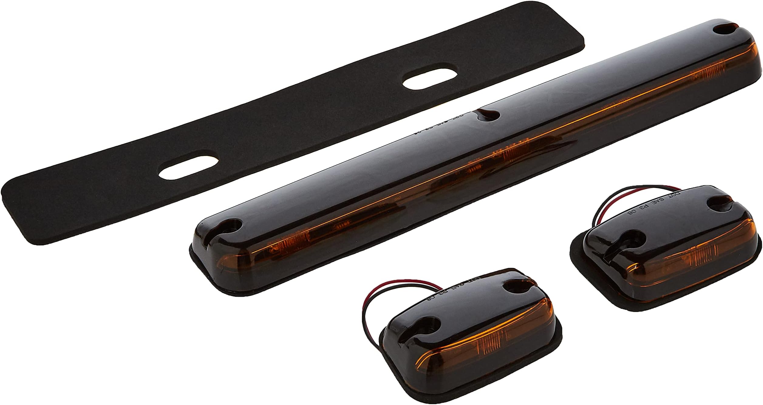 Pacer Performance 20-265 Hi-Five Amber Chevy Style Cab Roof LED Light Kit, (Pack of 3)