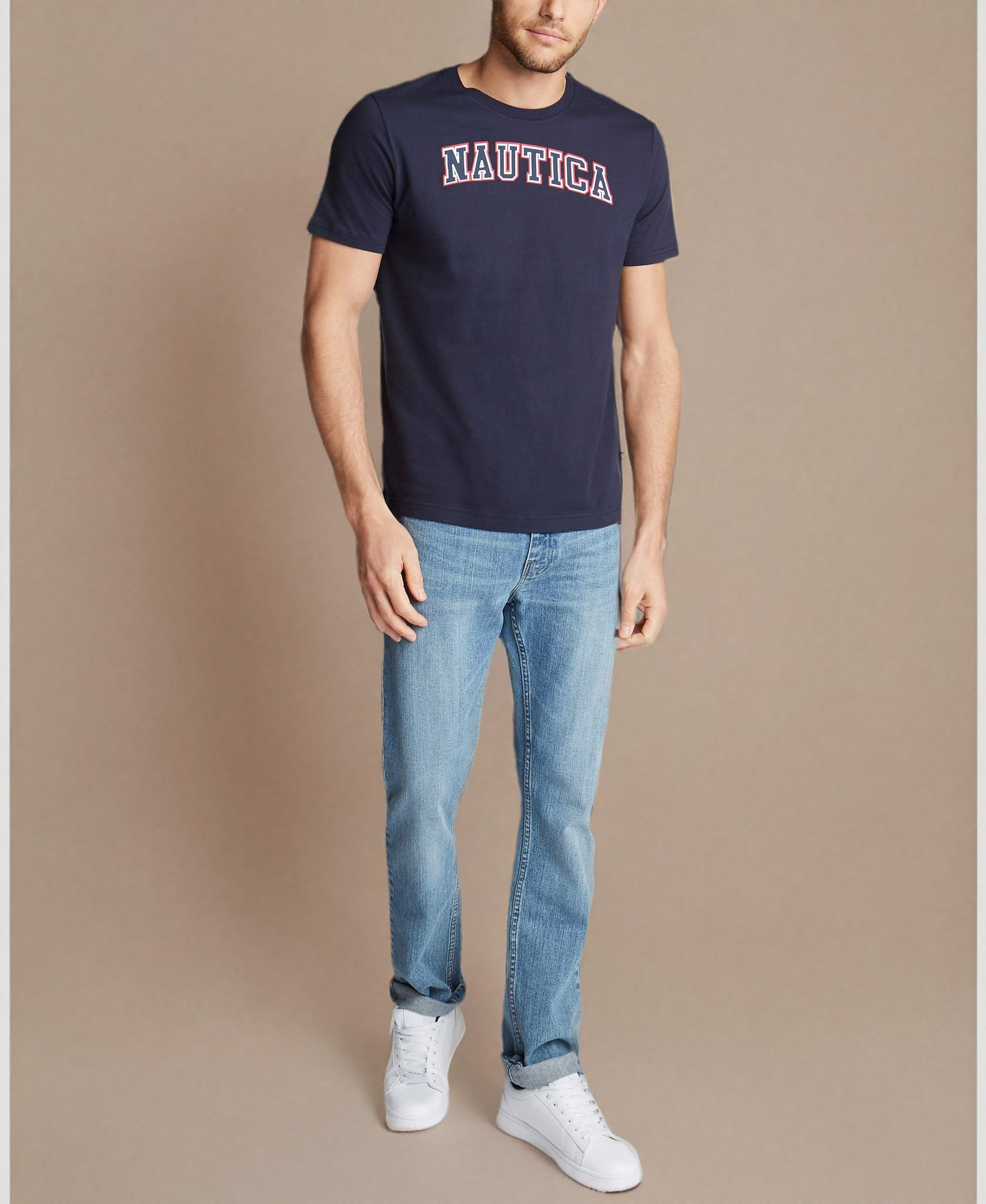 Nautica Short Sleeve 100% Cotton Nautical Series Graphic tee Camisa de Polo Hombre (Pack de 1)
