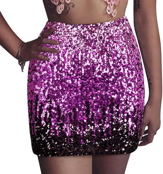 GORGLITTER Pailletten Shorts Damen - Y2K Glitzer Clubwear, Niedrige Taille